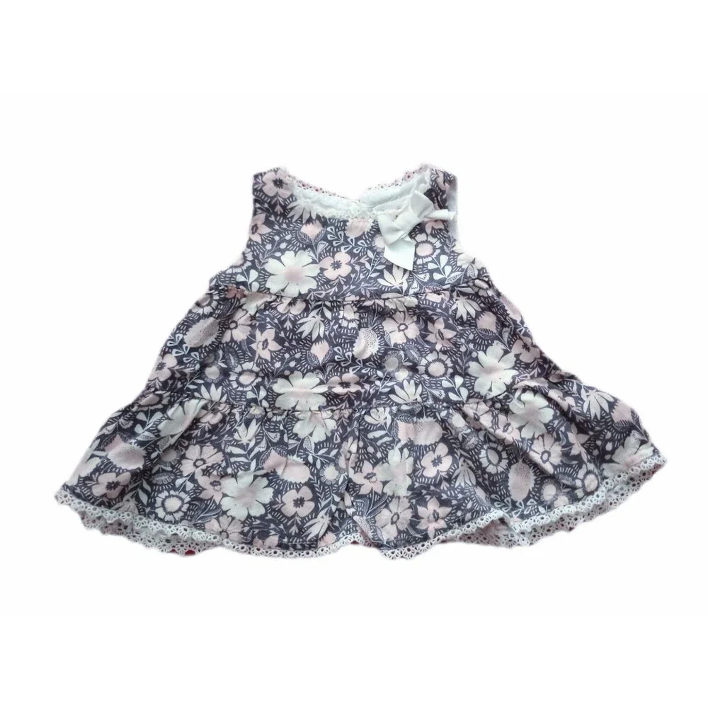 6pc Infant Girl Clothing Lot Baby Romper Dress Pants Bloomers sz 6-12M